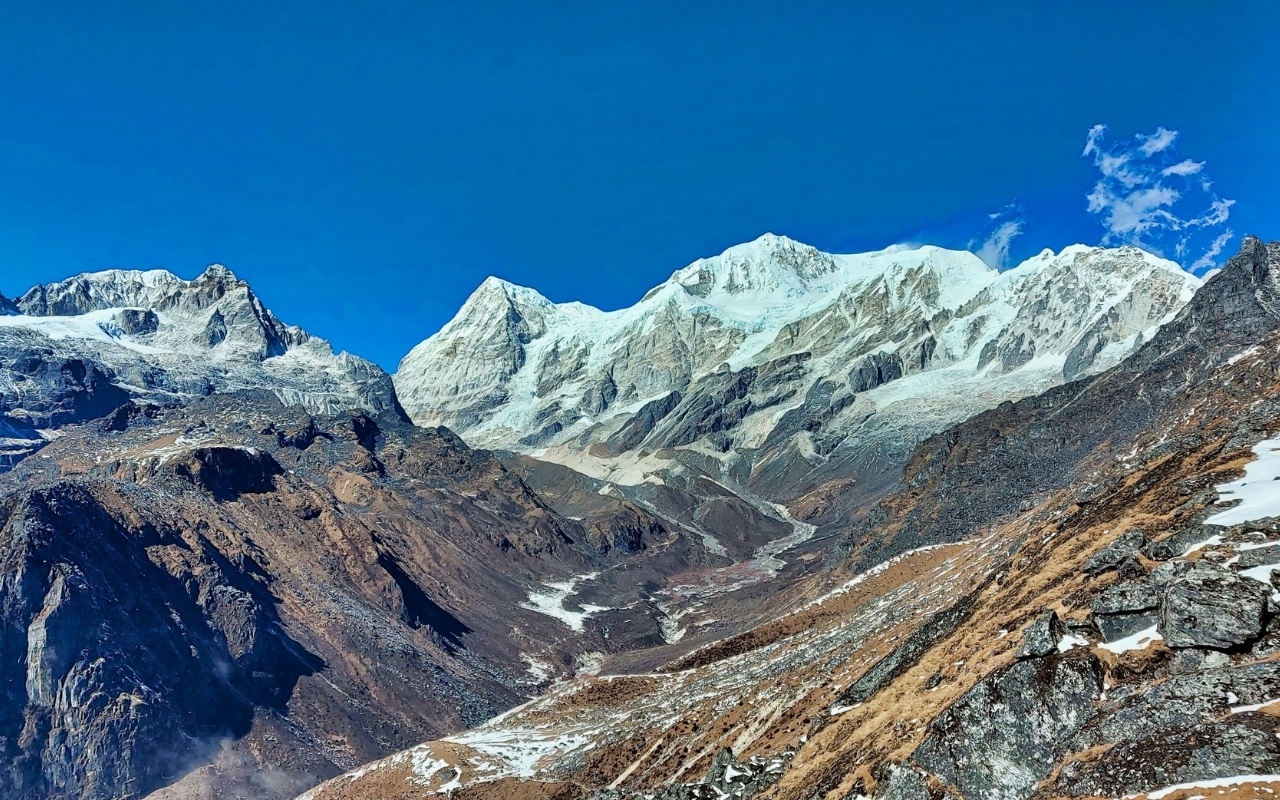 Mountain view Dzongrilla Pass Sikkim